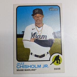 Jazz Chisholm - 2022 Topps Heritage baseball card